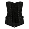 Vollbrust-Corsage im Steampunk-/Brocade-Stil Schwarz | Aderlass