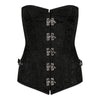 Vollbrust-Corsage im Steampunk-/Brocade-Stil Schwarz | Aderlass