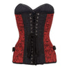 Vollbrust-Corset im gesteuerten Brokat‑Steampunk‑Stil Rot | Aderlass