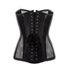Taillenkorsett mit Netz-Einsätzen im Steampunk-Stil Schwarz | Aderlass