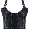 Rockstar Leder Korsett Bustier für starke Looks Schwarz | Aderlass