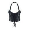 Rockstar Leder Korsett Bustier für starke Looks Schwarz | Aderlass