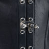 Steampunk Unterbrust-Korsett aus echtem Leder Schwarz | Aderlass