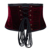 Steampunk Taillenkorsett aus bordeauxfarbenem Samt | Aderlass