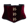 Steampunk Taillenkorsett aus bordeauxfarbenem Samt | Aderlass