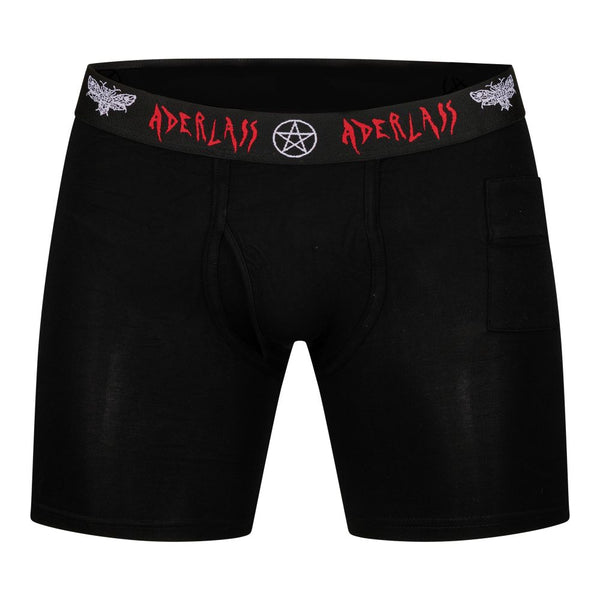 Schwarze Herren-Shorts mit körpernaher Passform Schwarz | Aderlass