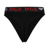 Lingerie Damen-String in elegantem Schwarz | Aderlass
