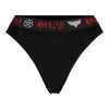 Lingerie Damen-String in elegantem Schwarz | Aderlass