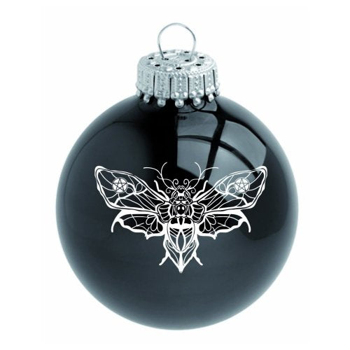 Christbaumkugeln Set 4 Glaskugeln Schwarz | Aderlass