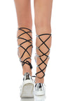 Bein Stulpen mit Nieten silber | Leg Avenue