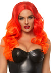 Kostüm - lange gewellte Perücke orange | Leg Avenue