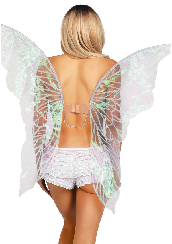 Transparentes schillerndes Feenflügel Set mit magischem Farbeffekt von Leg Avenue – Ansicht 4