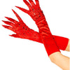 Rote glamouröse Handschuhe mit funkelnden Strass Krallen | Leg Avenue