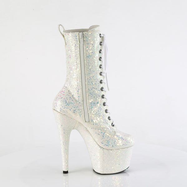 ADORE-1040-IG - Plateau Stiefelette - Weiß mit Glitzer | Pleaser_171532.jpg