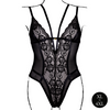 Schwarzer eleganter Body mit feiner Spitze und Rückenausschnitt von Le Désir by Shots – Ansicht 11