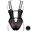 Schwarzer eleganter Body mit feiner Spitze und Rückenausschnitt von Le Désir by Shots – Ansicht 12