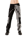 Slim-Fit Punkhose Stripe Schwarz-Weiss | Black Pistol