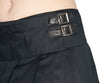 Falten-Minirock aus robustem Stretch-Denim Schwarz | Black Pistol