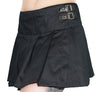 Falten-Minirock aus robustem Stretch-Denim Schwarz | Black Pistol