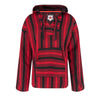 Traditioneller Baja-Hoodie im Ethno-Look Schwarz Rot | Black Pistol
