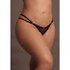 Schwarzer aufregender Tanga mit transparentem Mesh und verstellbaren Riemchen von Le Désir by Shots – Ansicht 8