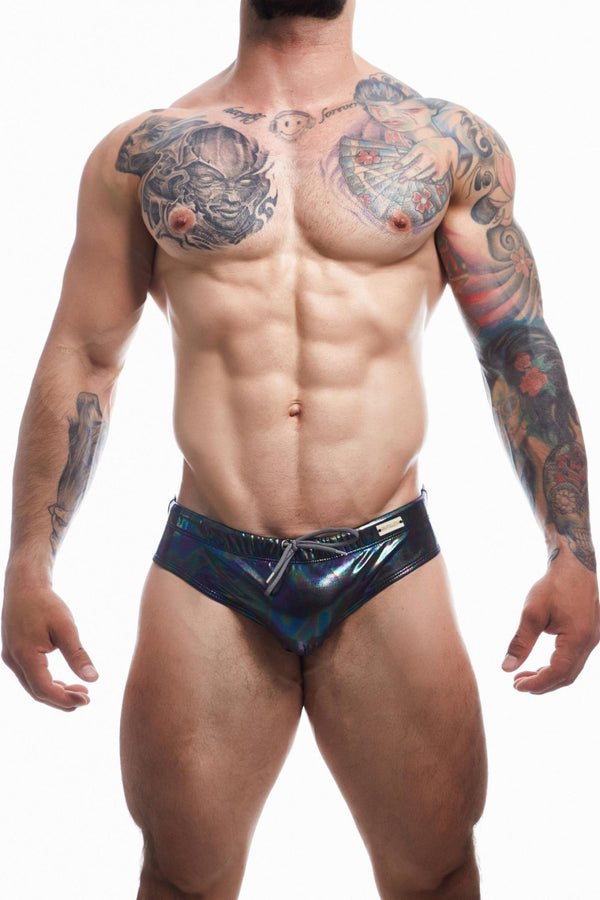 Herren-Badeslip mit herausnehmbarem Suspensorium Schwarz | CUT4MEN