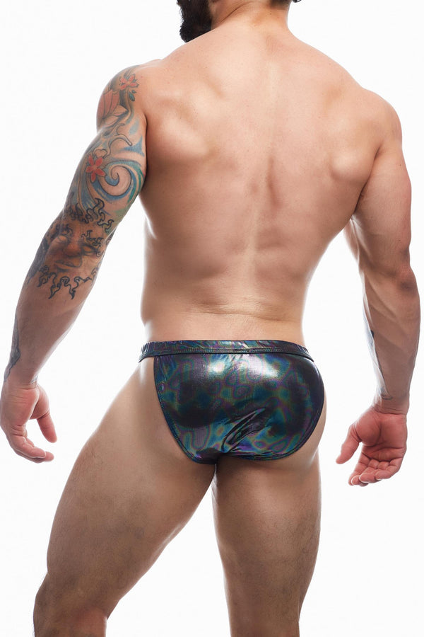 Brazilian Herren-Slip mit seitlichem Clip-Verschluss Schwarz | CUT4MEN