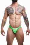 Brazilian Herren-Slip mit seitlichem Clip-Verschluss Grün | CUT4MEN