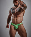 Brazilian Herren-Slip mit seitlichem Clip-Verschluss Grün | CUT4MEN