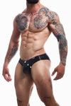 Wetlook Herren-Slip mit Druckknöpfen Schwarz | CUT4MEN