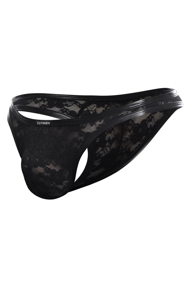 Herren-String mit Spitze Schwarz | CUT4MEN
