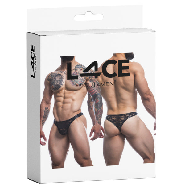 Herren-String mit Spitze Schwarz | CUT4MEN