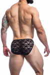 Herren-Bulge-Slip mit Spitze Schwarz | CUT4MEN