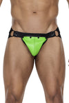 Herren Jock Snap mit Metallringen und Druckknöpfen Grün | CUT4MEN