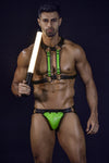Herren Jock Snap mit Metallringen und Druckknöpfen Grün | CUT4MEN