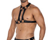 Herren-Brust-Harness mit Metallringen und Druckknöpfen Schwarz | CUT4MEN