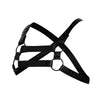 Herren-Brust-Harness mit Metallringen und Druckknöpfen Schwarz | CUT4MEN