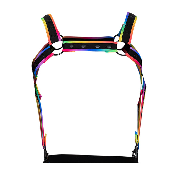 Herren-Brust-Harness mit Metallringen - Pride Edition | CUT4MEN