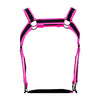 Herren-Brust-Harness mit Metallringen Schwarz/Pink | CUT4MEN