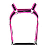 Herren-Brust-Harness mit Metallringen Schwarz/Pink | CUT4MEN
