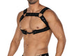 Herren-Brust-Harness mit Metallringen Schwarz | CUT4MEN