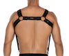Herren-Brust-Harness mit Metallringen Schwarz | CUT4MEN