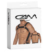 Herren-Brust-Harness mit Metallringen Schwarz | CUT4MEN