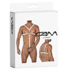 Herren-Harness mit Metallringen Weiß | CUT4MEN