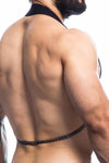 Herren-Brust-Harness mit Metallringen und Kettendetail Schwarz | CUT4MEN