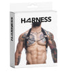 Herren-Brust-Harness mit Metallringen und Kettendetail Schwarz | CUT4MEN