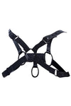 Herren-Brust-Harness mit Metallringen Schwarz | CUT4MEN