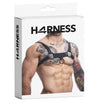 Herren-Brust-Harness mit Metallringen Schwarz | CUT4MEN