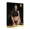 Schwarzes funkelndes zweiteiliges Lingerie Set mit elegantem Strassbesatz von Le Désir by Shots – Ansicht 2