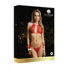 Rotes verführerisches Dessous Set mit weißem Plüsch von Le Désir by Shots – Ansicht 2